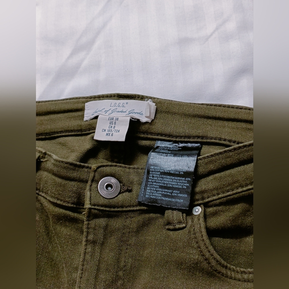 H&M Khaki Green skinny fit ankle length Jeans waist Stretchable upto 32 - Picture 6 of 11